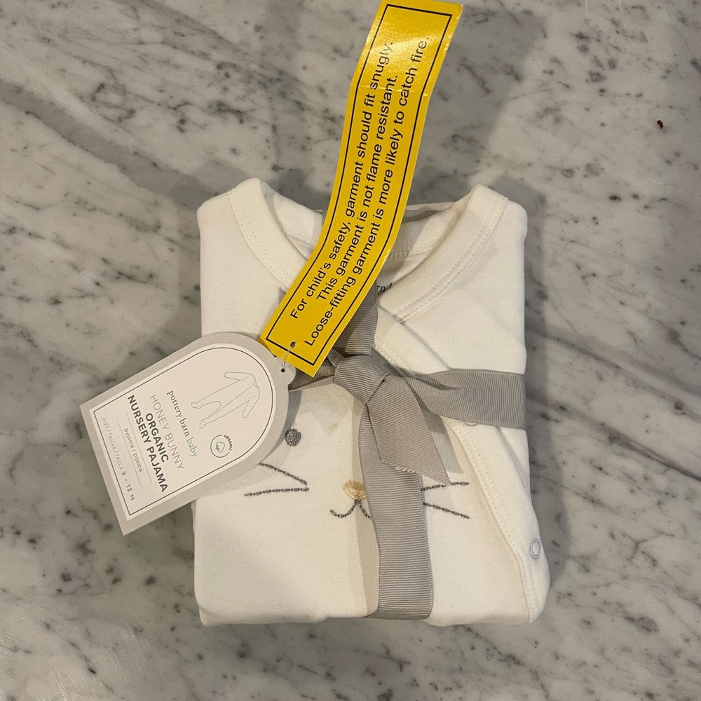 Pottery Barn Honey Bunny Organic Pajama Onesie